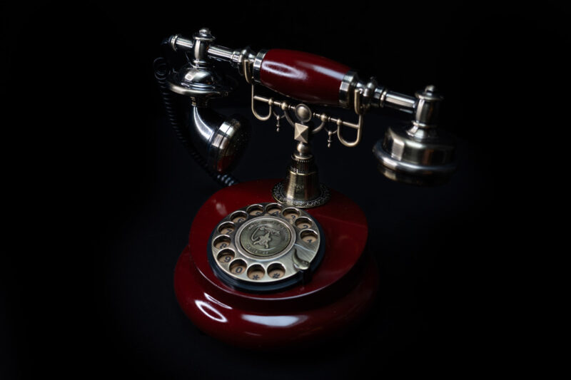 Antikes Telefon als Audio Gästebuch