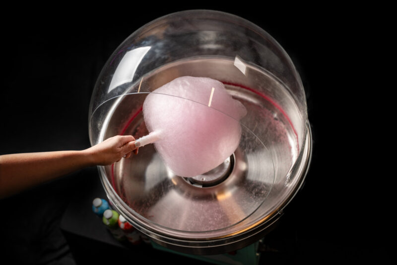 Zuckerwatte von oben