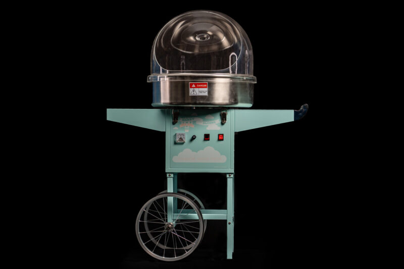 Zuckerwattemaschine auf Wagen